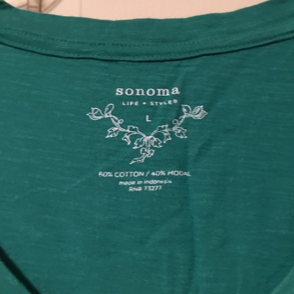 Sonoma Multi-color V-Neck Floral Top - Picture 2 of 5